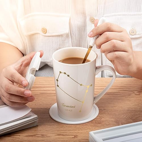 Miniatura 2 de Fullcci-15oz Creative Constellation Aquarius - Taza de café con capacidad para mejorar la taza de té para jugo de leche de cacao y agua