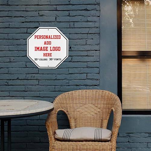 Miniatura 4 de Letreros personalizados para exteriores, letreros de estacionamiento de metal personalizados de 12 x 12 pulgadas para negocios, señales de