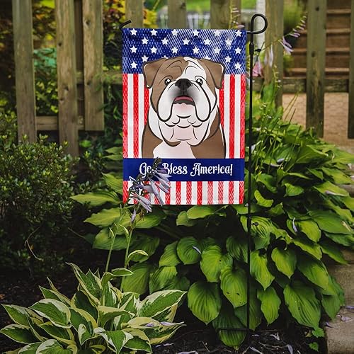 Vista 93 de Caroline's Treasures BB2171GF American Flag and Border Collie Garden Flag Mailbox Flag Decorative Yard Flag Banner Outside Patio Artwork Yard Flower
