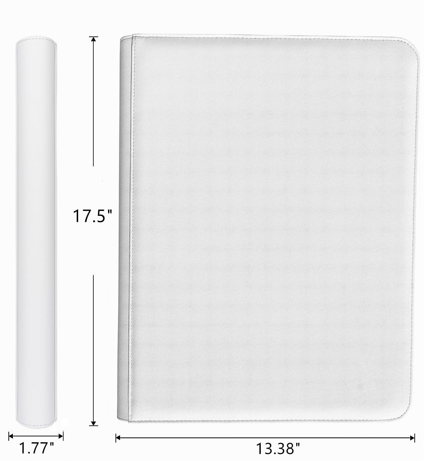 Segregator na karty 16 kieszeni, 1000+ premium segregator na karty kolekcjonerskie, dwustronny album kieszonkowy, segregator na karty bez pierścieni, do MTG, TCG, karty sportowe (biały)