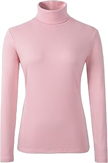 Women's Soft Cotton Turtleneck Top Basic Pullover Sweater