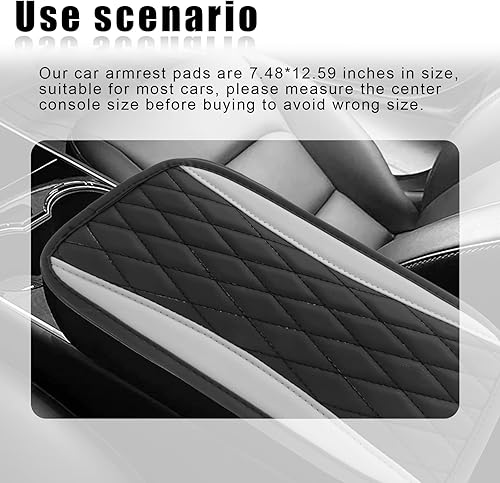 Miniatura 6 de Cojín para consola central de automóvil, accesorios de protección interior, cuero universal, impermeable y antiarañazos, funda de asiento para la