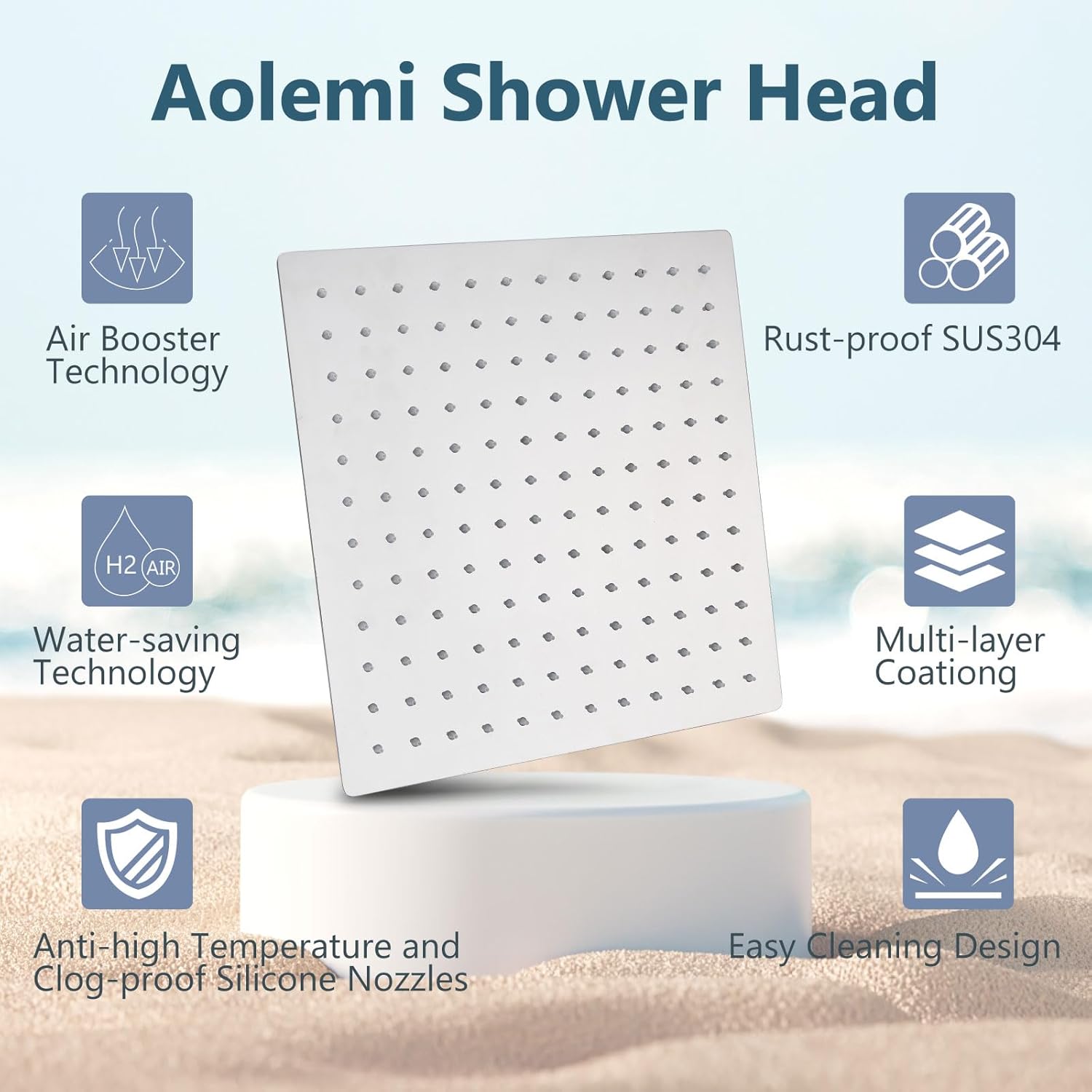 Aolemi Shower Faucet Set, High Pressure Shower System with 2-in-1 Handheld Sprayer, Wall Mount Fixture Combo with Rough-in Valve, 16 Inch Shower Head, Polish Chrome - Image 8