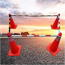 Barra de Cono de tráfico retráctil, Barra de Cono expandible para Uso en estacionamiento en Carretera, gestión comunitaria (Color: Azul, tamaño: 10 Unidades)