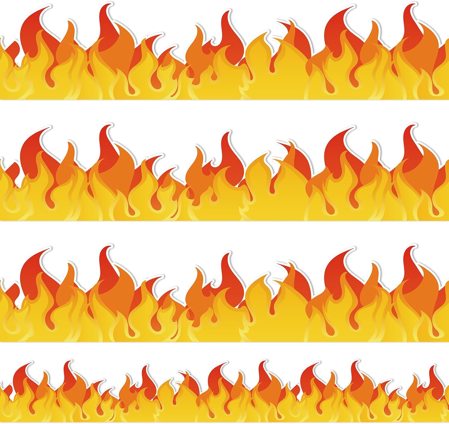 Amazon.com: JarThenaAMCS 32.8Ft Fire Bulletin Board Border Red Orange ...