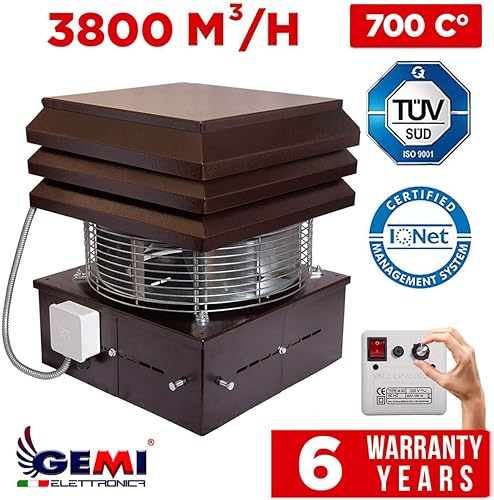 Miniatura 2 de Ventilador de chimenea chimenea de escape ventilador de chimenea chimenea ventilador de chimenea de aire de aire para chimenea modelo profesional