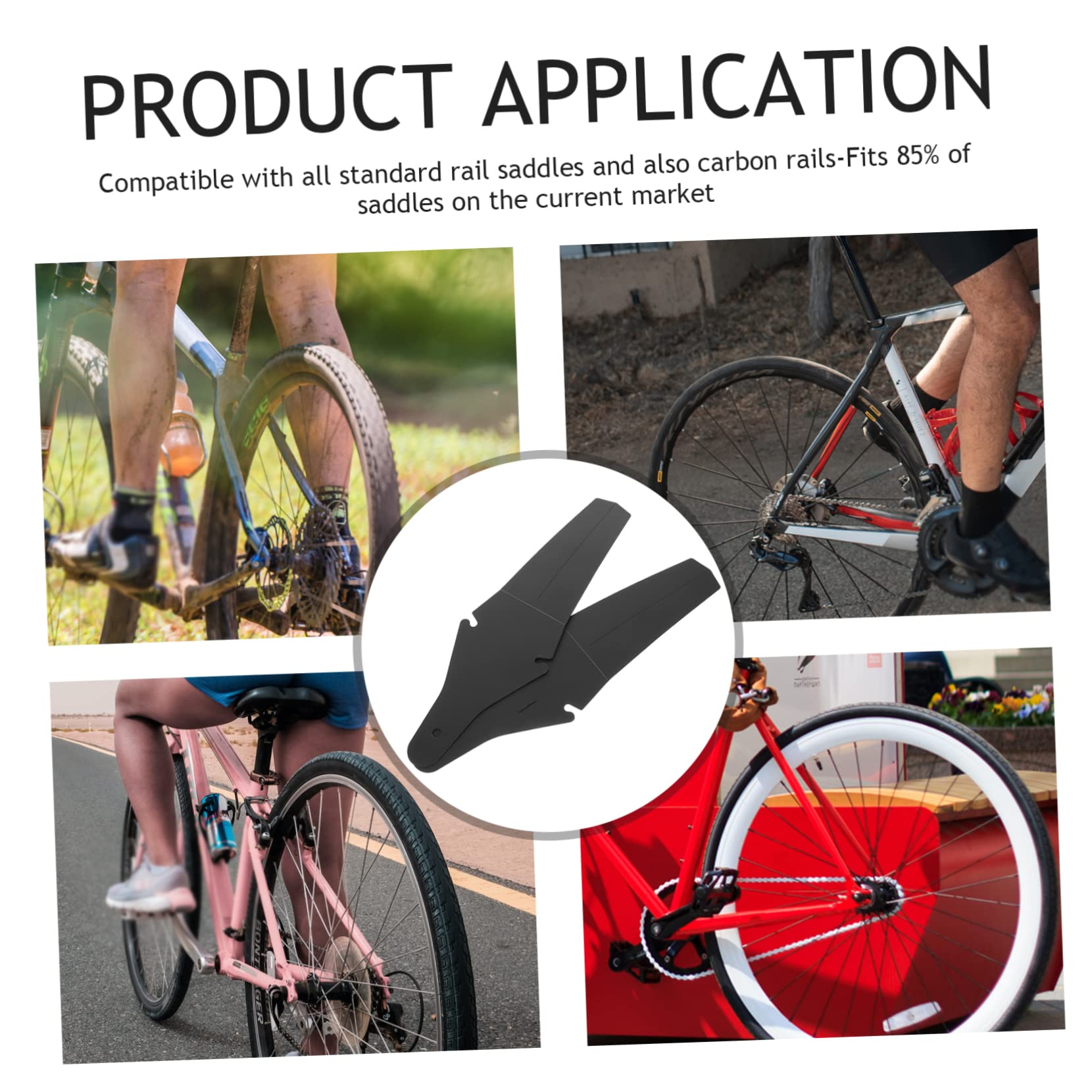 BESPORTBLE Cycling Accessories 2pcs Folding Bike Rear Plastic Easy Install for Bikes