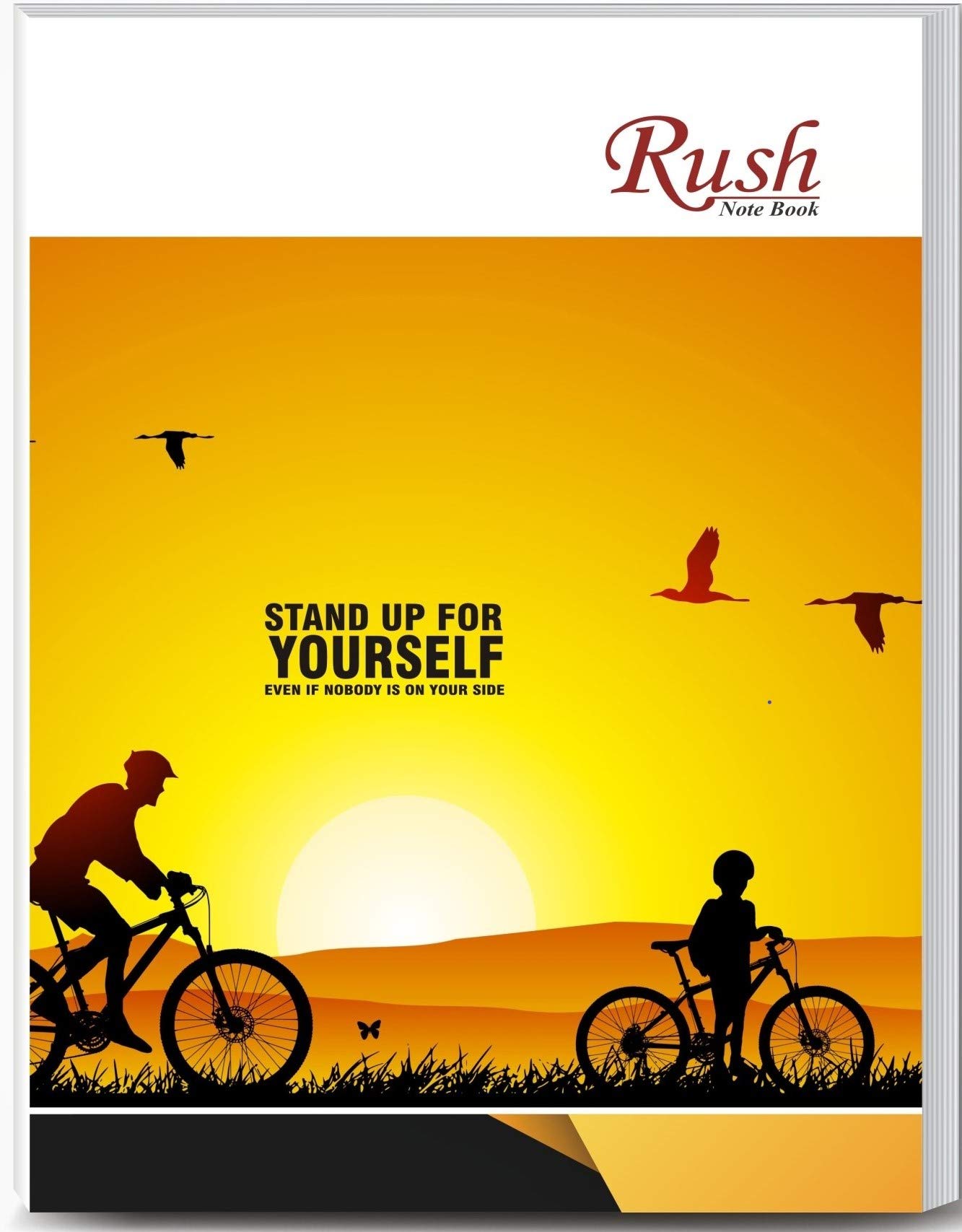 Rush 356 Pgs Premium A4 Notebook (Pack of 4) - Single Line Ruled