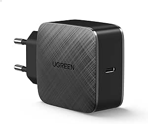 UGREEN USB C Laddare 65W Typ C Laddare med GaN Tech Power Delivery Kompatibel med 20W för Bärbar MacBook Pro iPad Pro iPad Air 2022 iPhone 13 Pro iPhone 13 12 11 SE 2022 Galaxy S22 S21 Huawei Switch enz.