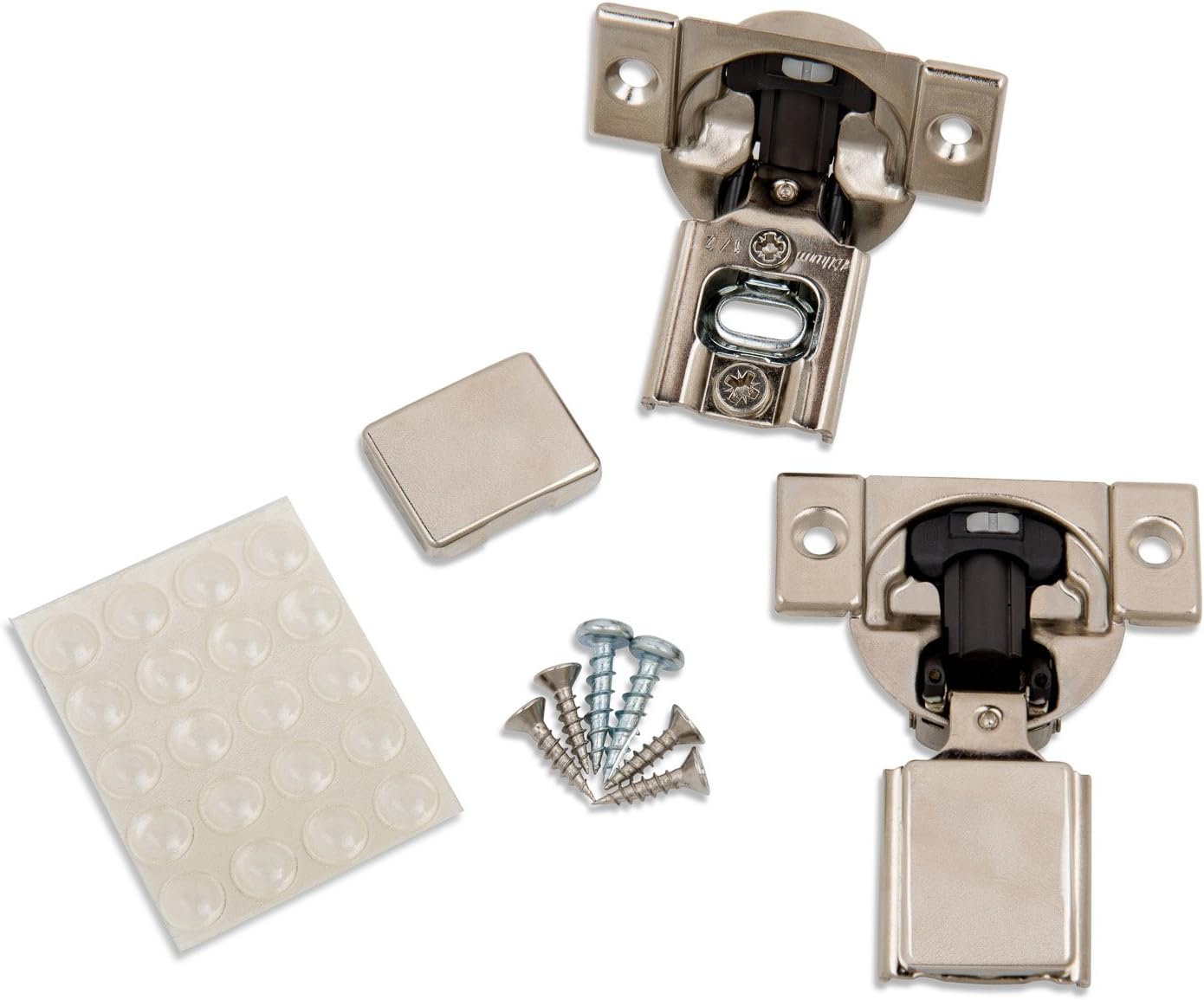 Blum (20 Pack) 1/2" Overlay Soft Close Hinge 38N355B.08 105° Blumotion with Screws, Cover Caps, ProCabinetBumpers Bumpers