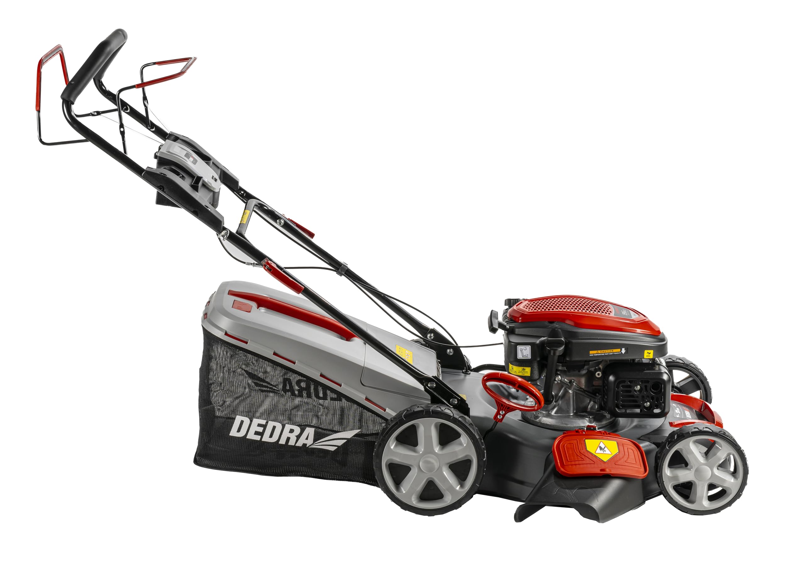Garden DEDRA Tondeuse à Gazon à Essence avec Moteur 4,0 KW, Loncin 196 cm3, V200, 51 cm, Large Plage de Coupe, réglage Central de la Hauteur de Coupe, Fonction Mulching, Fonction de Nettoyage du