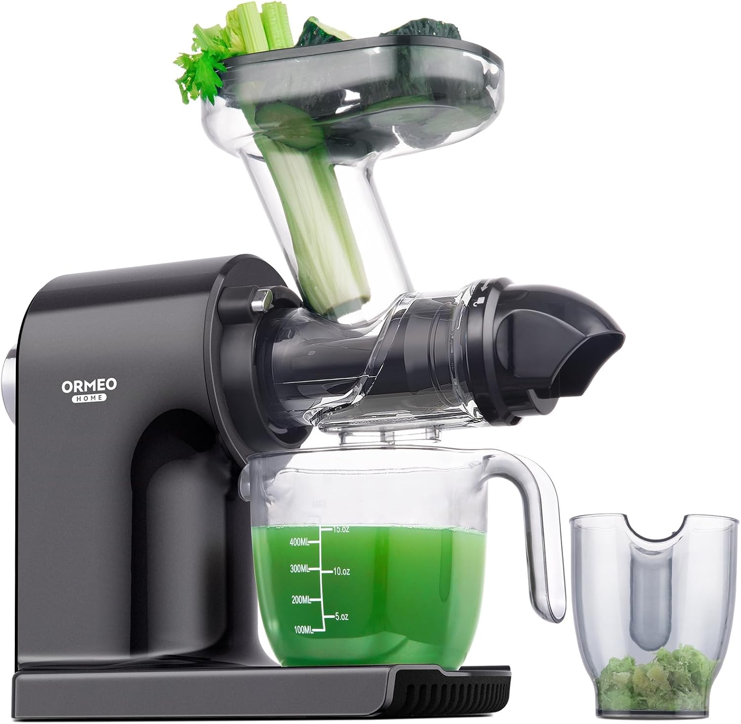 Slow Juicer Machines,ORMEO HOME Cold Press Juicer with Single Knob Control,3.60″Large Feed Chute For Vegetable and Fruit,Masticating Juicers Easy to Clean,BPA-Free,High Juice Yield (Black) Slow Juicer Machines,ORMEO HOME Cold Press Juicer with Single Knob Control,3.60″Large Feed Chute For Vegetable and Fruit,Masticating Juicers Easy to Clean,BPA-Free,High Juice Yield (Black)