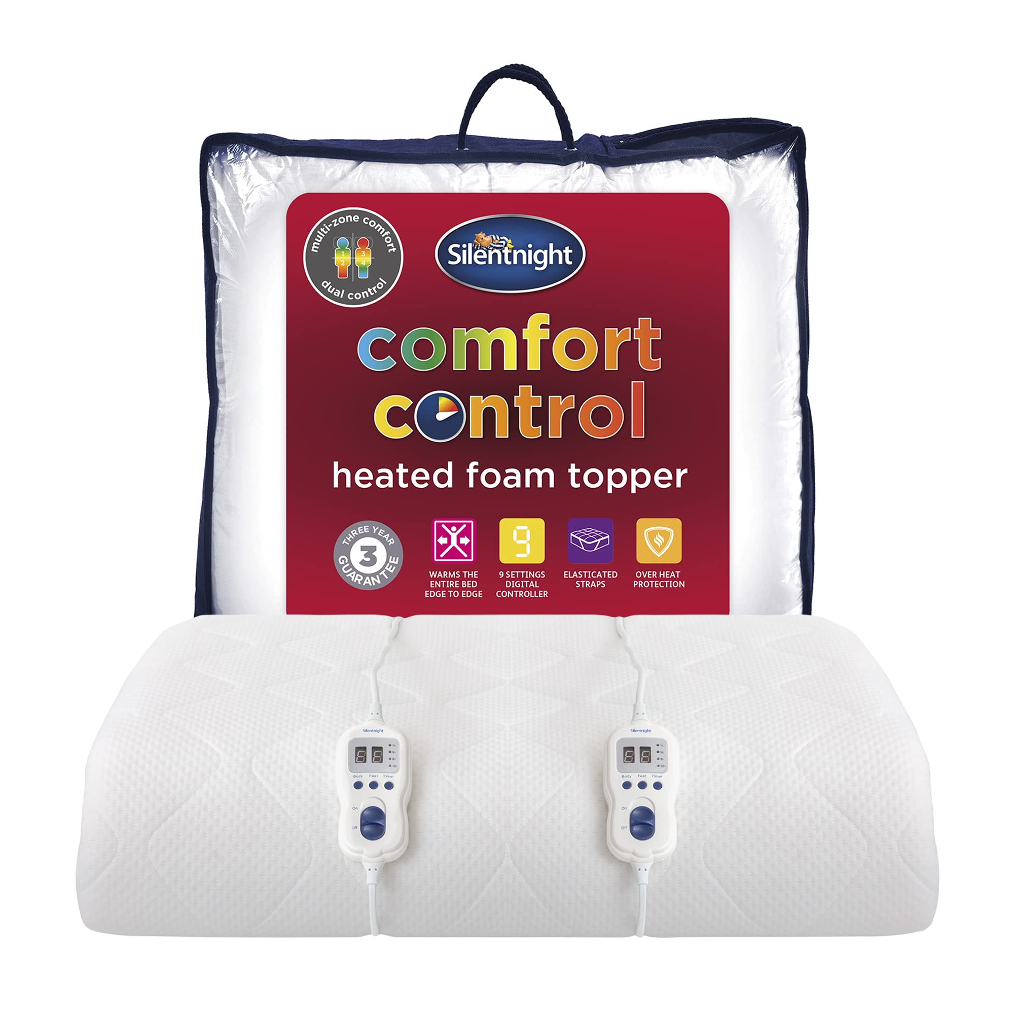 Silentnight Heated Foam Mattress Topper, White, Single : Amazon.co.uk: Home  u0026 Kitchen