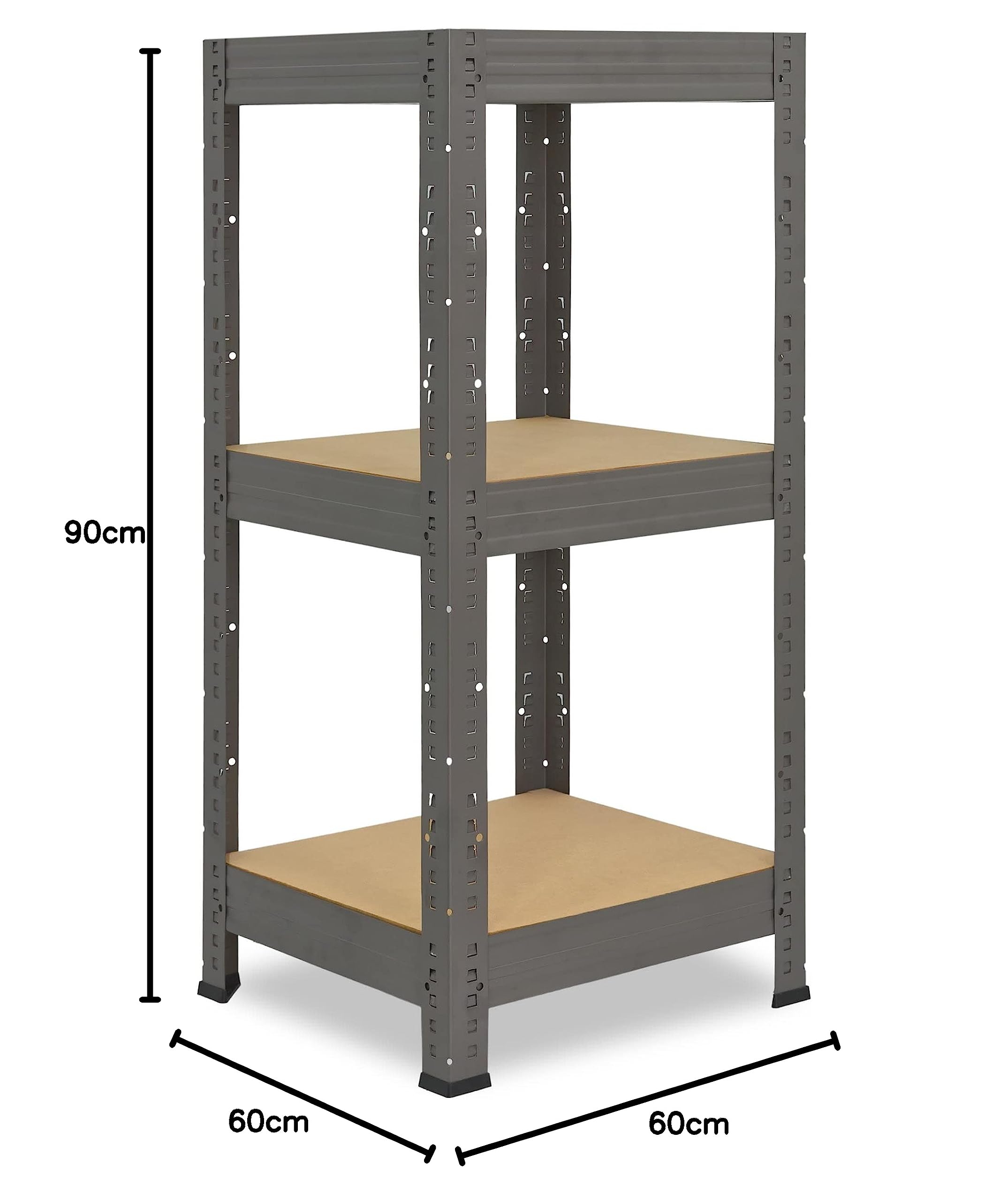 Shelfplaza Schwerlastregal 90x60x45cm - 200kg Pro Boden, Stecksystem Ohne Schrauben