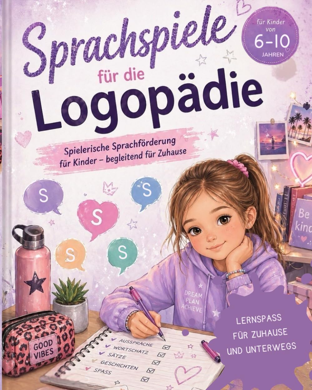 Sprachspiele für die Logopädie: Den S-Laut spielerisch üben für Kinder von 6–10 Jahren |: Spielerische Sprachförderung für zuhause | Übungen zur ... (weitere Sprachförderung für Kinder)