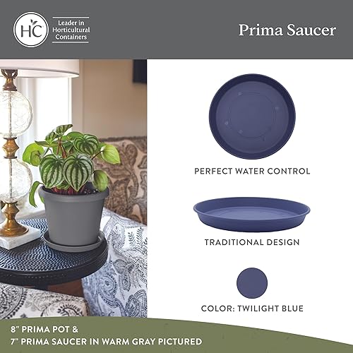 Miniatura 2 de The HC Companies Plato redondo Prima de plástico de 12 pulgadas, bandejas para plantas de interior y exterior para macetas, 12.4 x 12.4 x 1.5