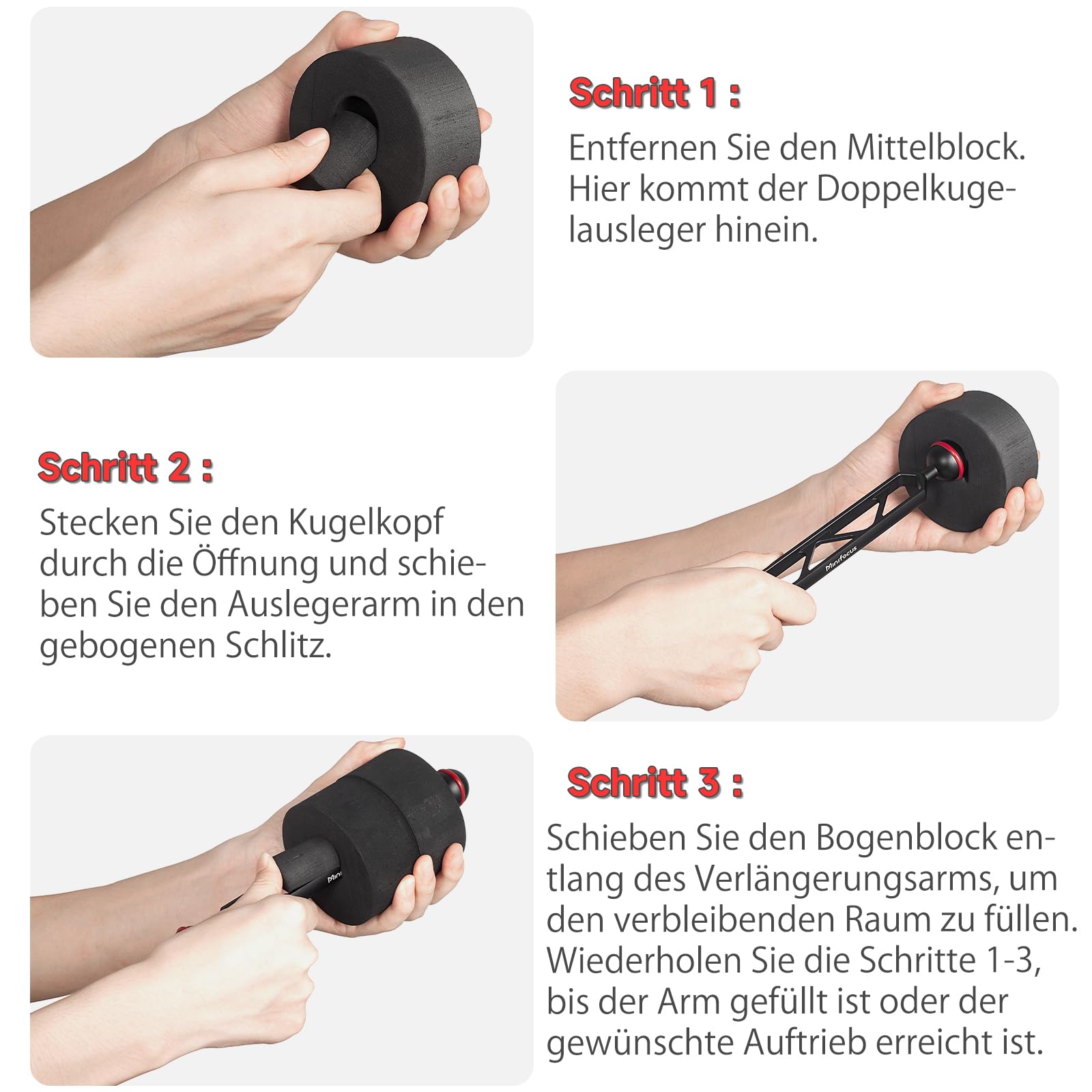 MINIFOCUS 4Pcs Unterwasserkamera Auftrieb Float Kits, Auftrieb vorgesehen 175g*4, Durchmesser 3.15", Dicke 1.5", Aquatic Arm Float Kit für Seafrogs/nitescuba/Starbea schwimmende Arme Tauchen Tablett