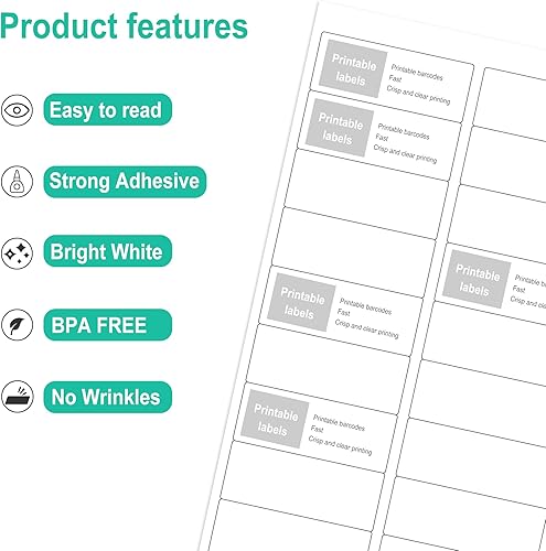Miniatura 3 de L LIKED 900 etiquetas adhesivas de dirección, 1 etiqueta de envío de 2-58 pulgadas, calcomanías autoadhesivas FNSKU de código de barras para