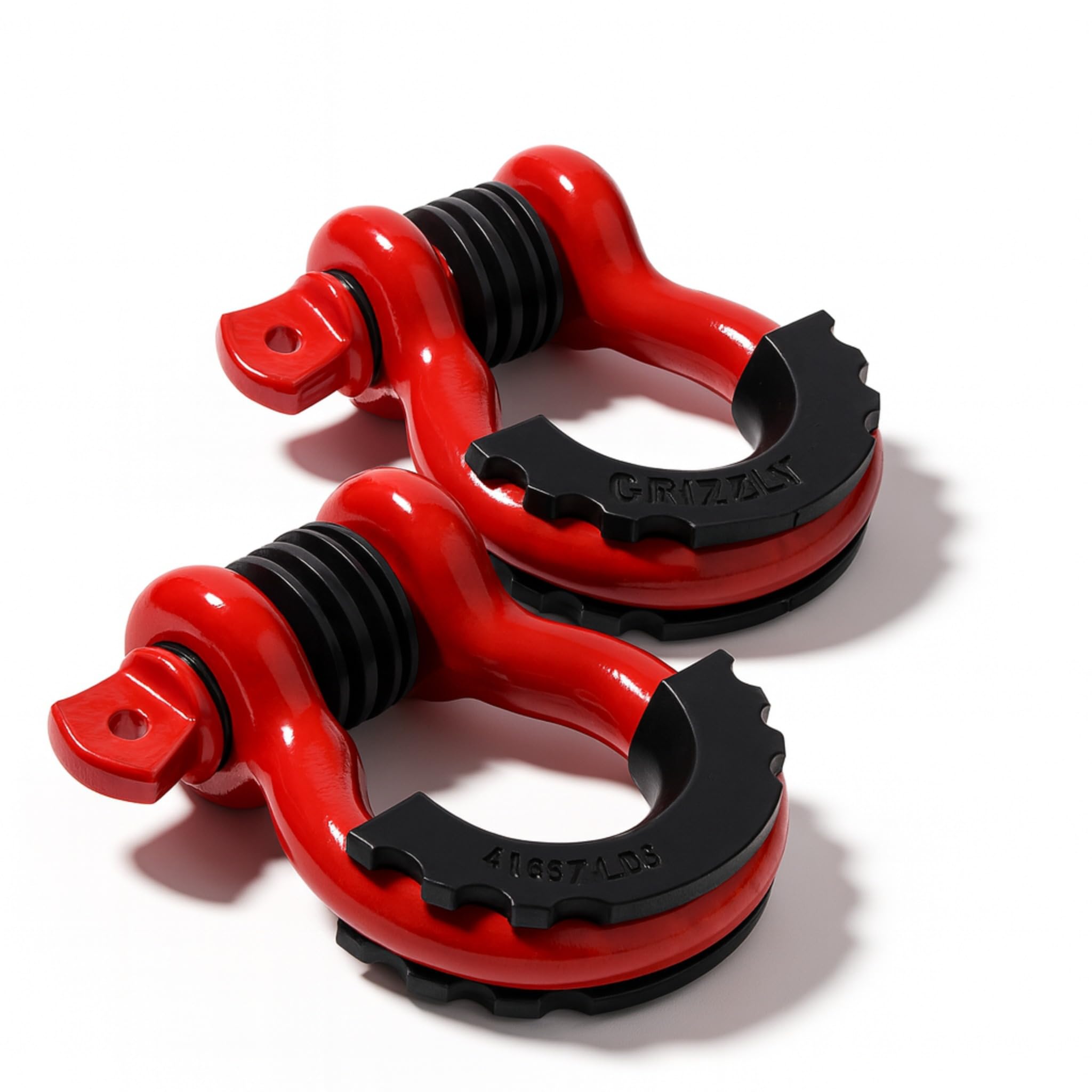 Grilletes de anillo en D, 3/4 pulgadas, paquete de 2, resistente, incluye protector de grillete y arandelas, ideal para Jeeps, ATV, camiones para usar con recuperación, remolque, correas de enganche