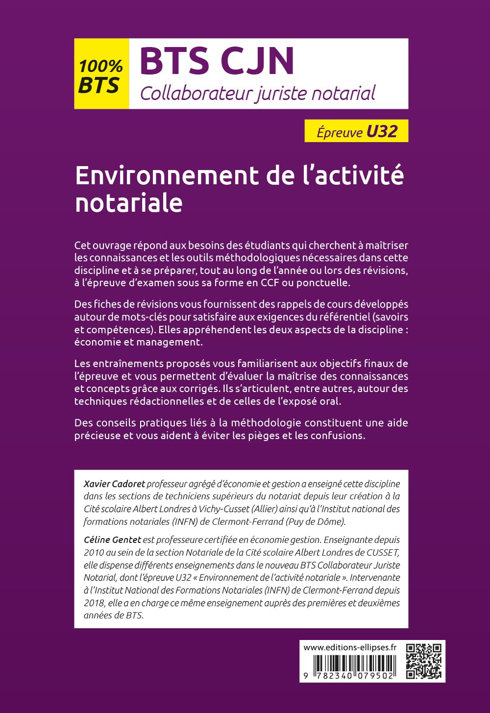 BTS CJN Collaborateur juriste notarial: Epreuve U32 Environnement de l'activité notariale