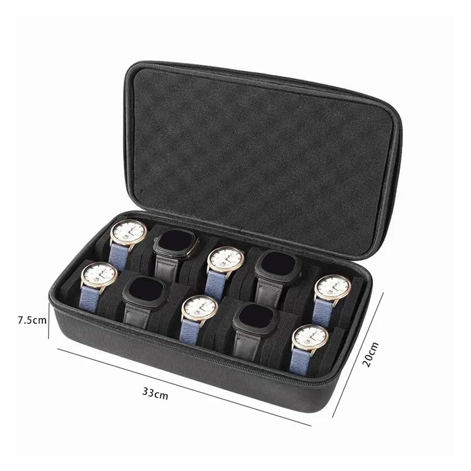 Boîte de rangement for montres, organiseur for hommes et femmes, étui de voyage for montres, rangement portable, présentoir for montres-bracelets, montres connectées pour montres, bracelets de montre(
