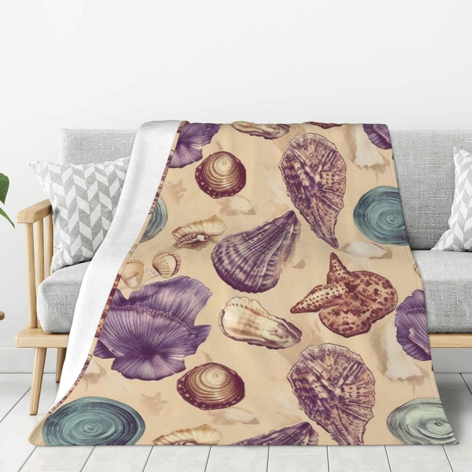 Couverture en flanelle douce 150x200cm, plaid thermique chaud et léger pour lit