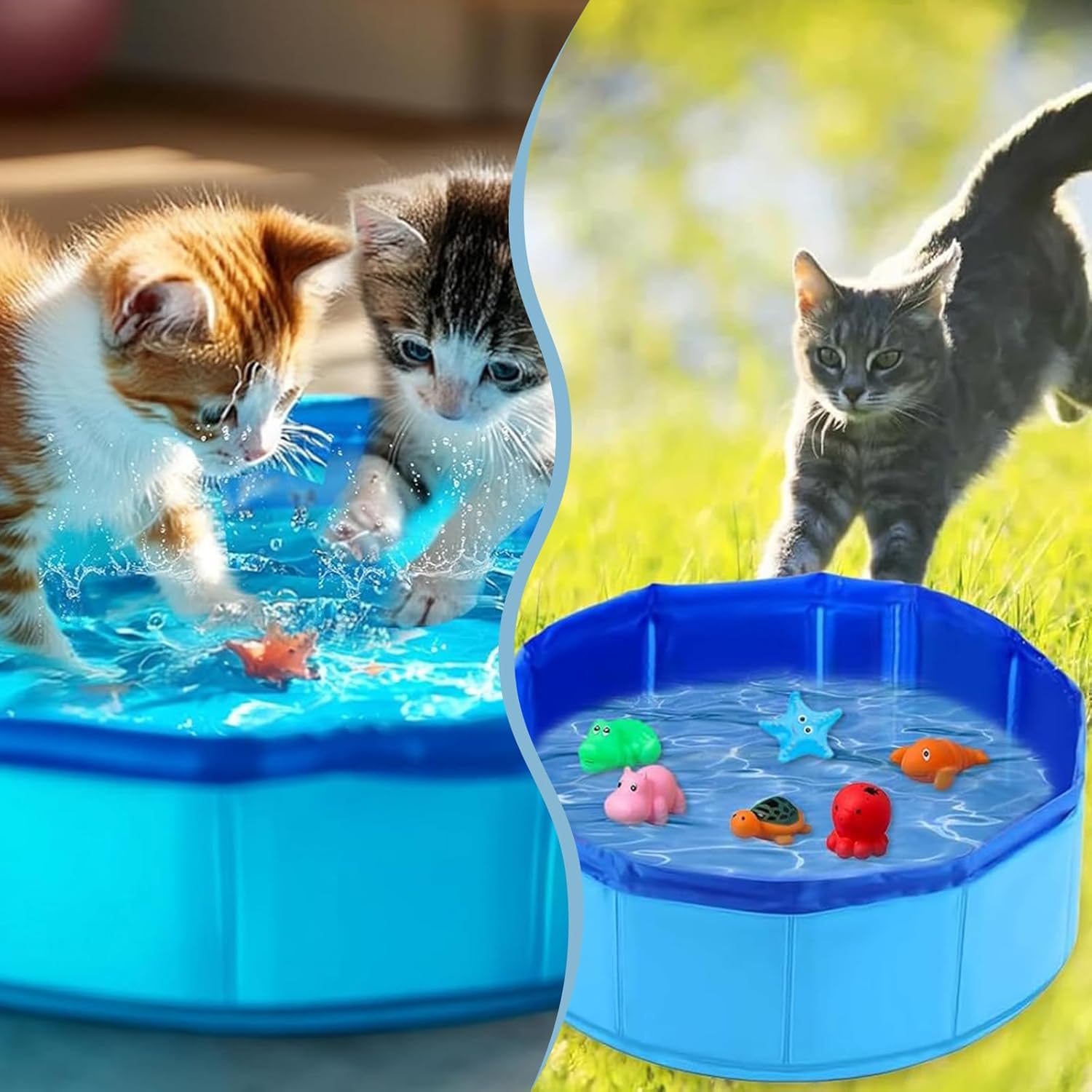 Piscina Plegable para Perros, Piscina para Mascotas Perros, bañeras para Perro portátil, 30 x 10 cm – Ideal para baño y Juego