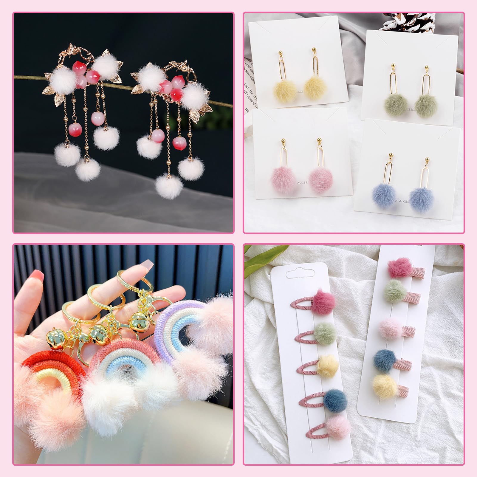 ♪587❤️ マスクチェーン　パール　ファー　ファーボール　ハンドメイド　秋冬 ♪587❤️ マスクチェーン パール ファー ファーボール