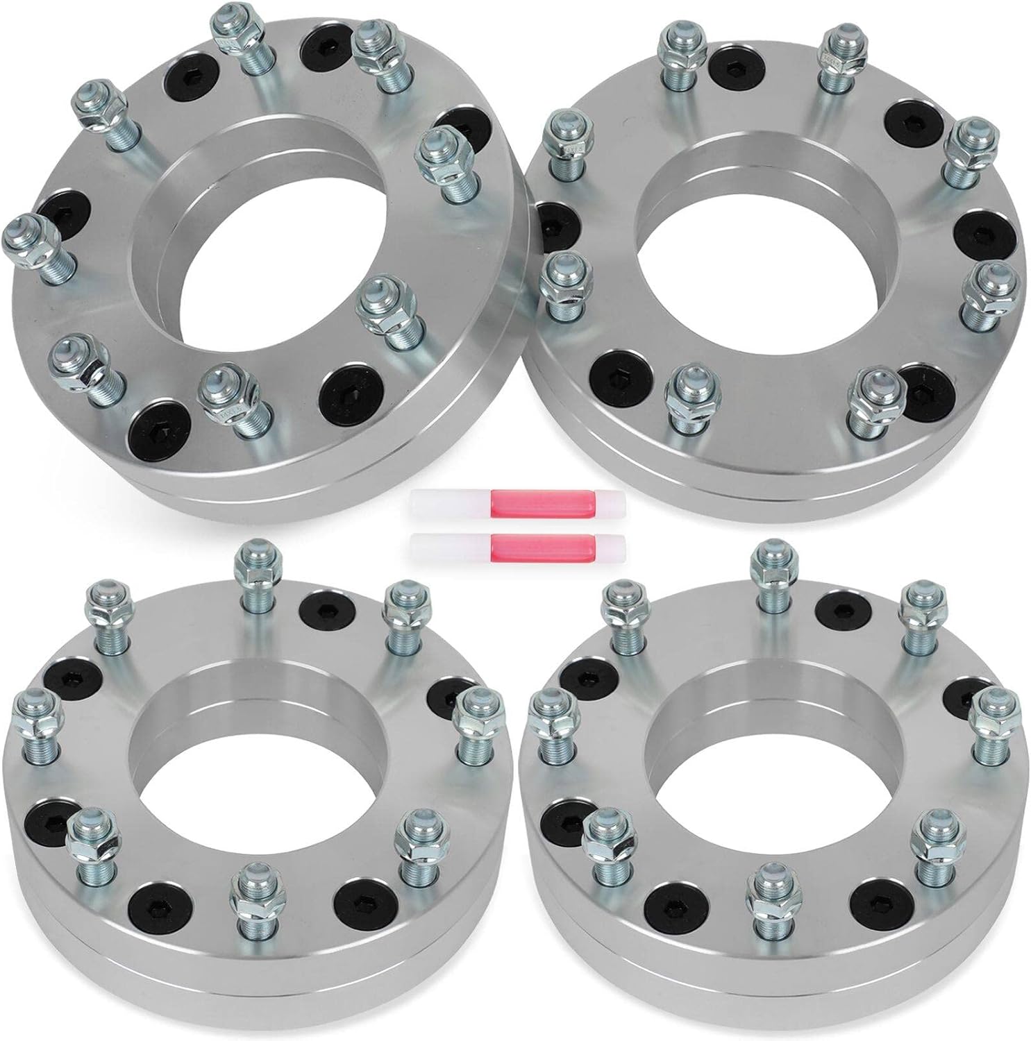 ECCPP 4PCS change bolt pattern from 6x5.5 to 8x170 Wheel Adapters 2" 6 Lug 14x1.5 108mm for Silverado 1500 1999-2023| for Savana 1500 2003-2014| for Sierra 1500 1999-2023-NOT FIT Stock Rims