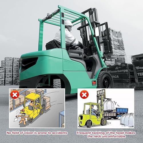 Miniatura 2 de Espejos laterales de tractor magnéticos fuertes, aptos para tractores, montacargas, topadoras pequeñas, cortacésped, camiones elevadores, accesorios