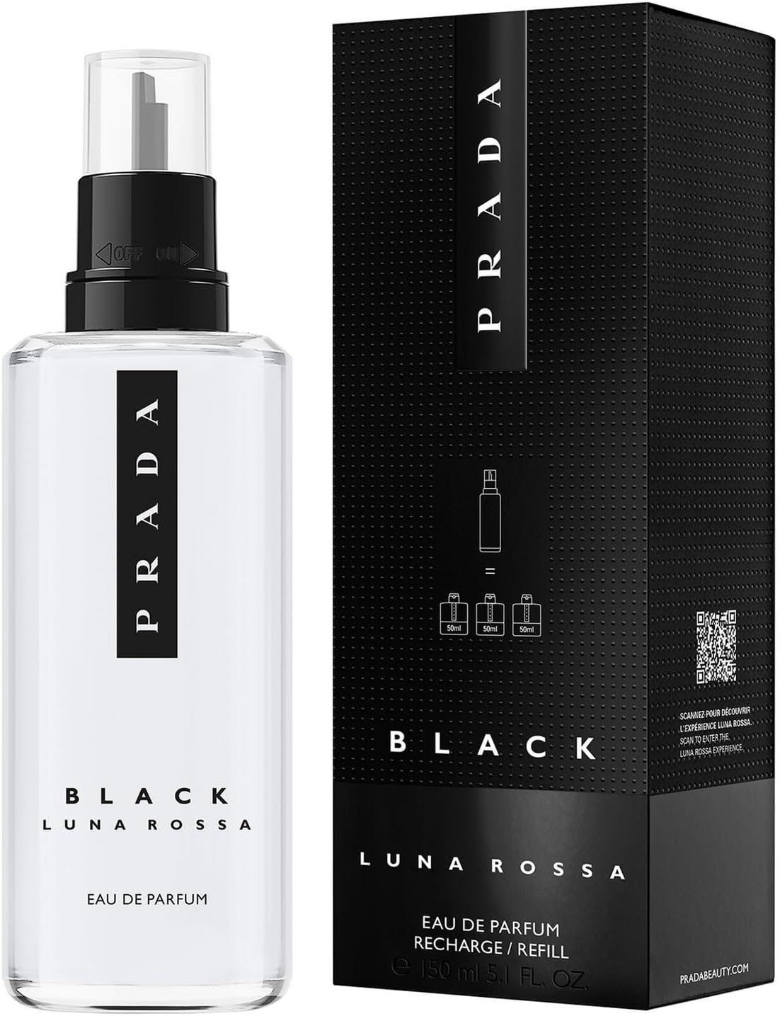 Prada Luna Rossa Black Eau de Parfum Refill 150ml