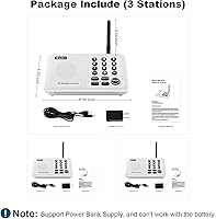 Vista 7 de Wuloo Intercomunicadores inalámbricos para el hogar, rango de 5280 pies, 10 canales 3 códigos, sistema de intercomunicación inalámbrico para casa