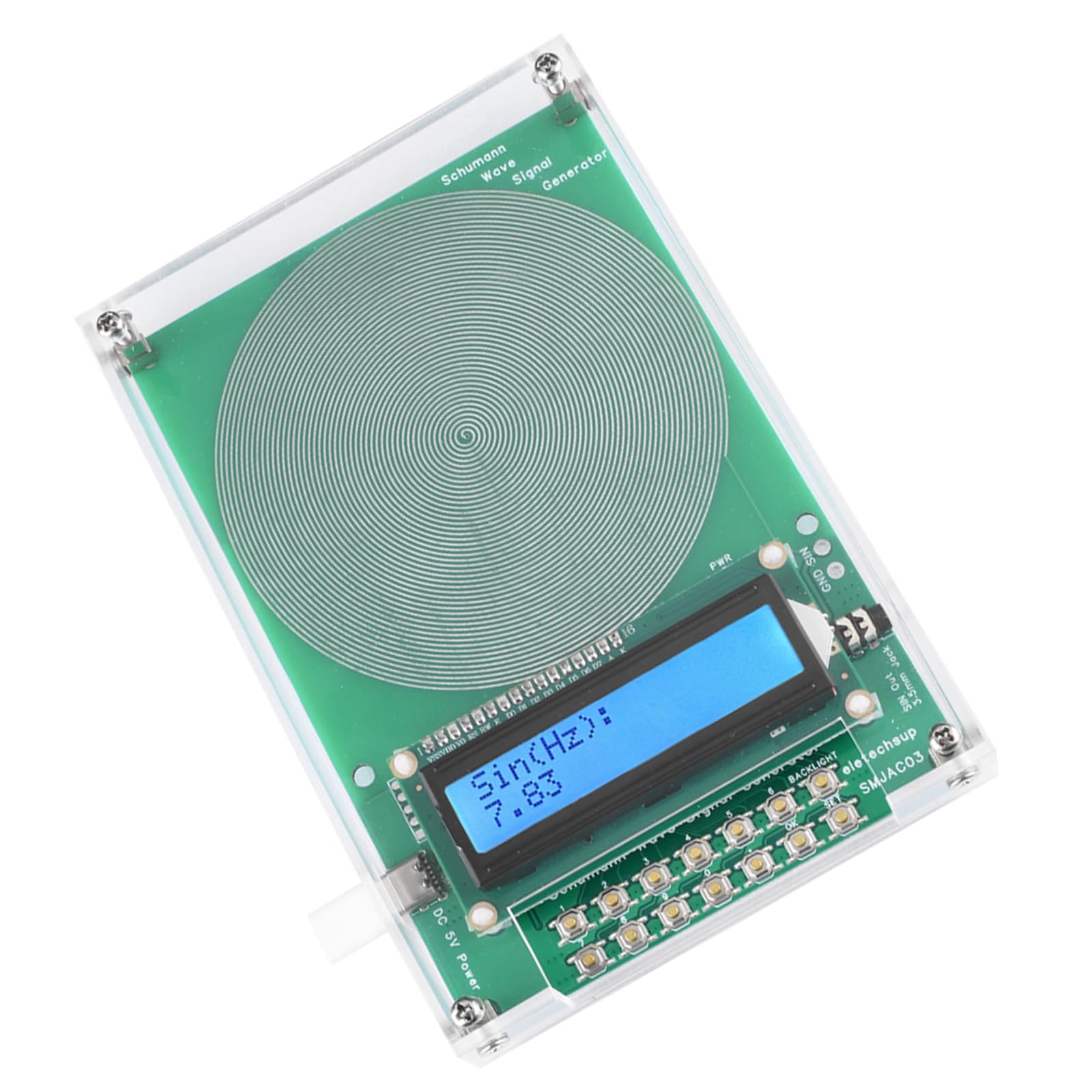 SZYDD Adjustable Frequency Generator 7.83Hz Sine with Type C Power Interfaces 001Hz~100000Hz Ranges Schumann Wave Generator Pure sine Frequency Adjustable