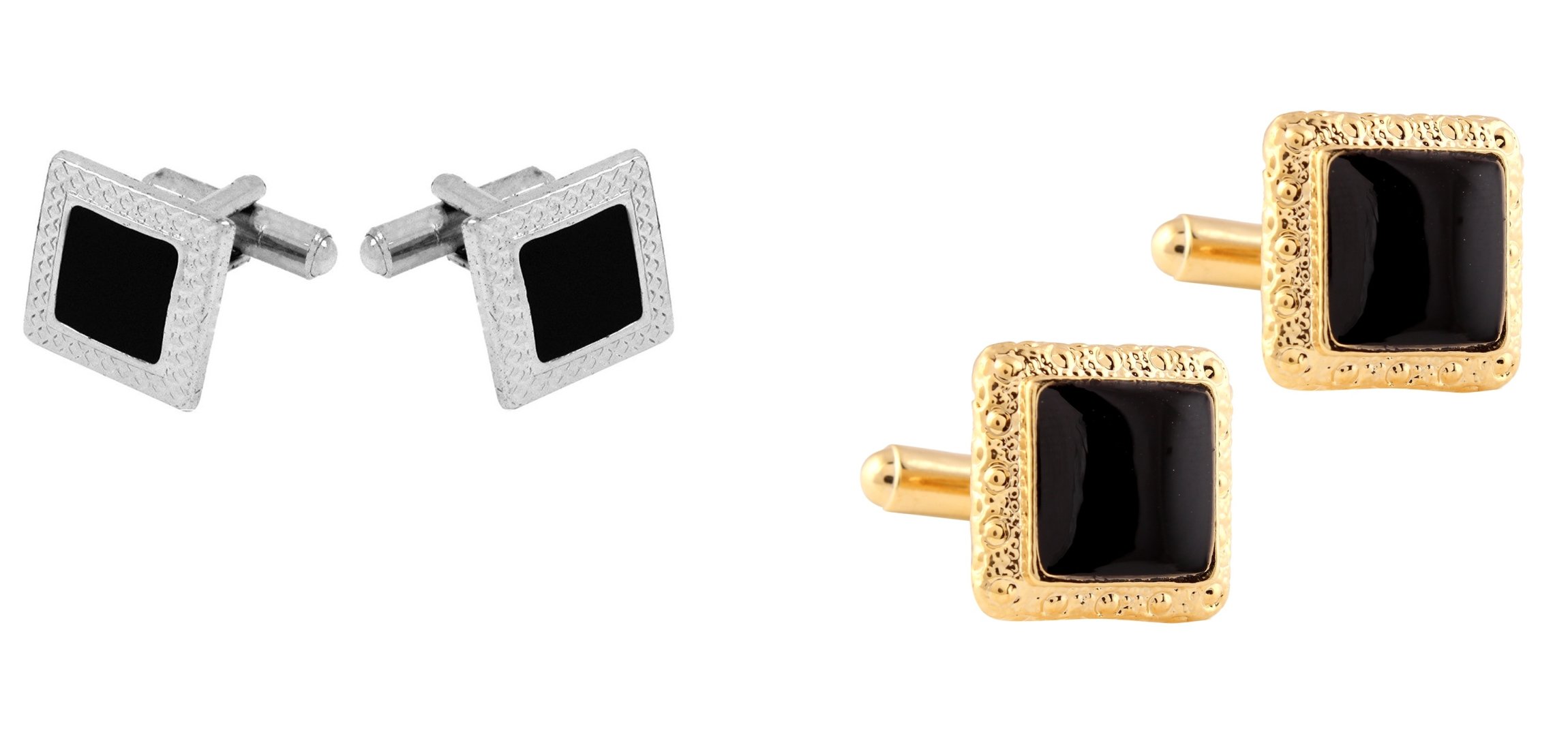 tripin Cufflinks For Men Combo Set Silver Black Colour For Office Corporate Party French Cuff Shirts Shirt Suit Blazer In A Gift Box 779-223-picture-11