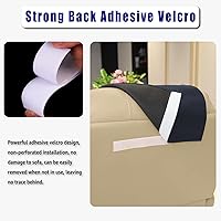 Vista 4 de Funda antideslizante para reposacabezas de muebles, protector de reposacabezas de piel sintética para silla reclinable, funda protectora de vinilo