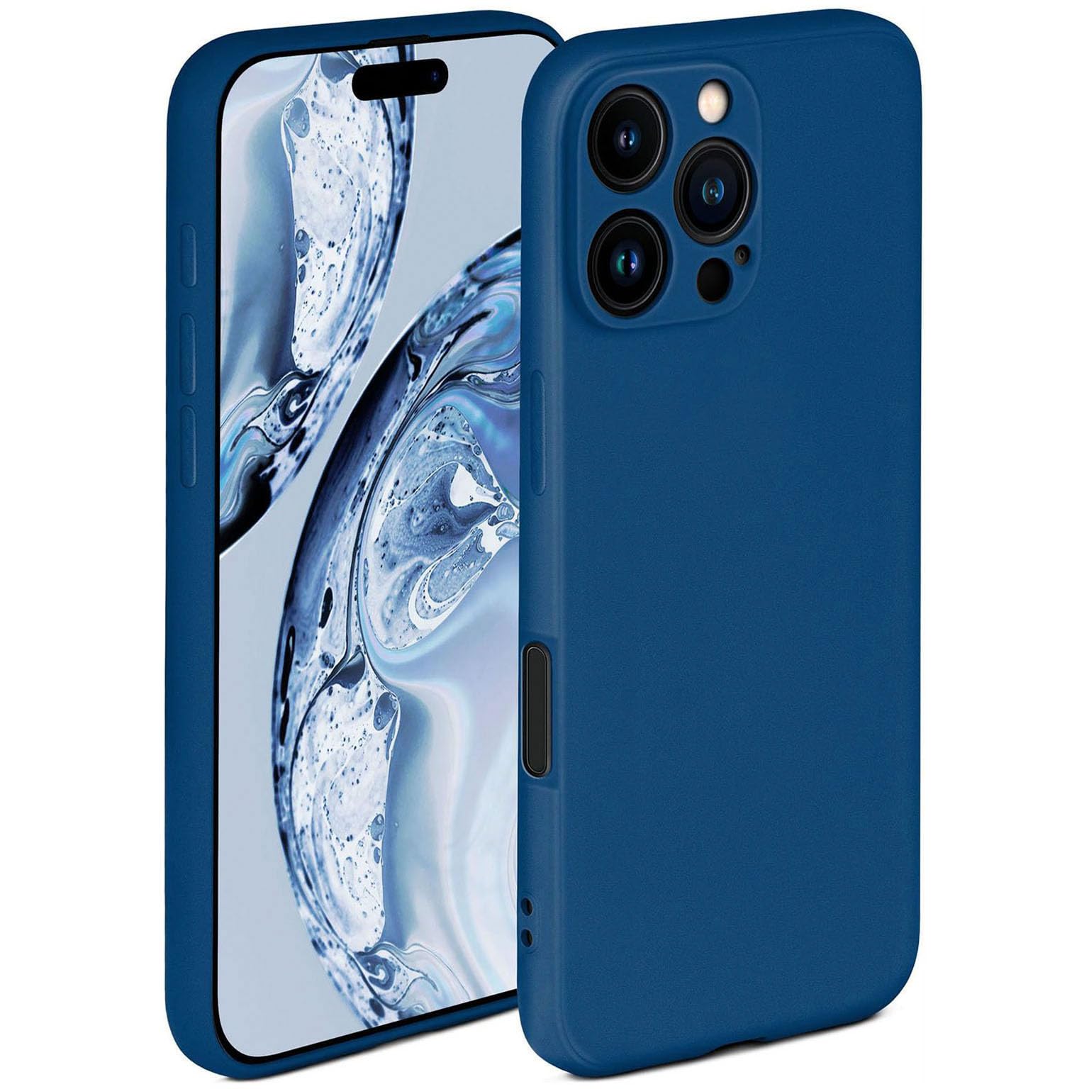 Coque souple iPhone 14 Pro Max silicone anthracite avec protection camera