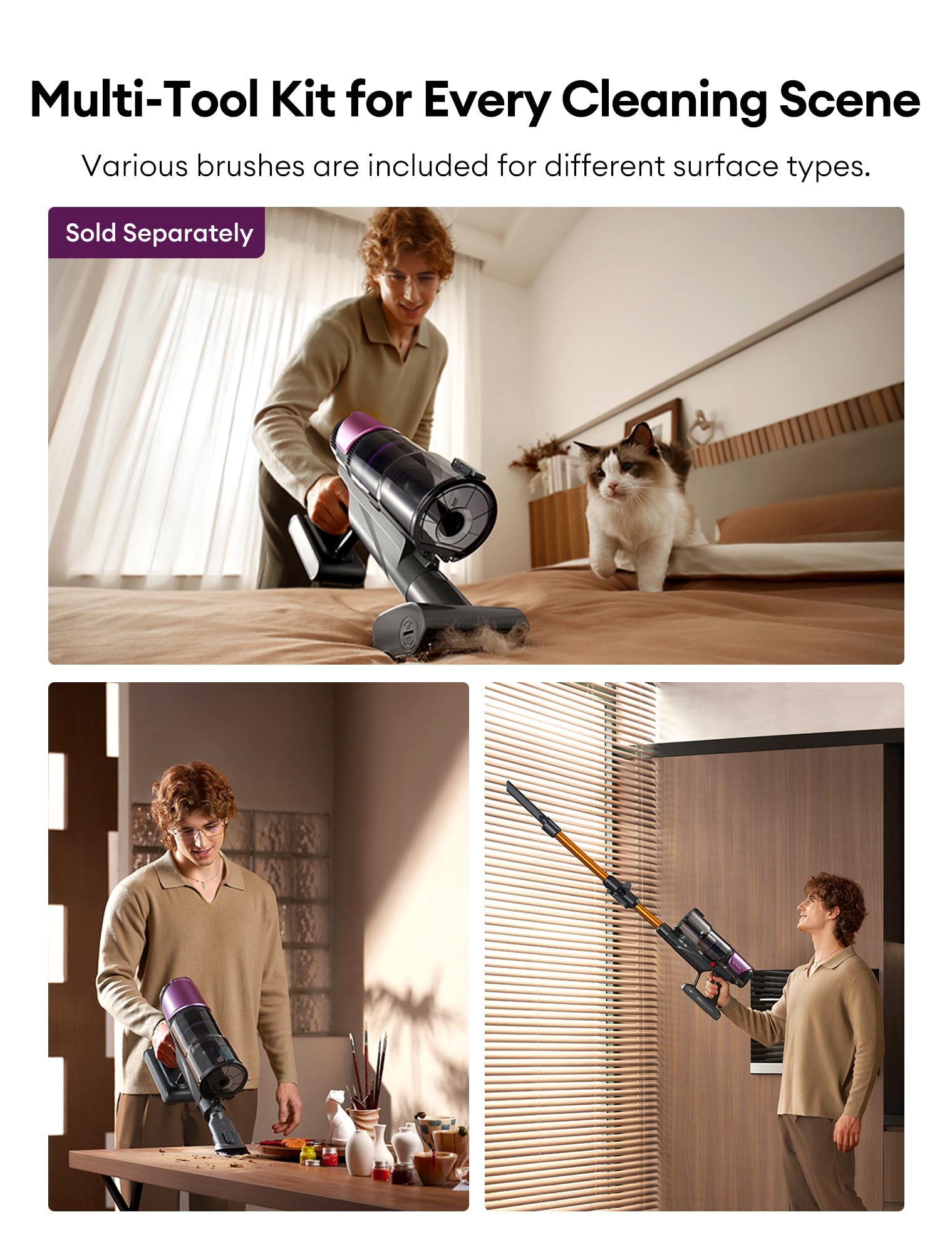 Ultenic U20 Mopper Bezprzewodowy Odkurzacz Myjący 2 w 1, 60kPa, Zbiornik Wody 230ml, Technologia GreenEye, Szczotka Anti-Tangle, Rurka Składana, 60 min, Filtr HEPA H13, do Sierści Zwierząt