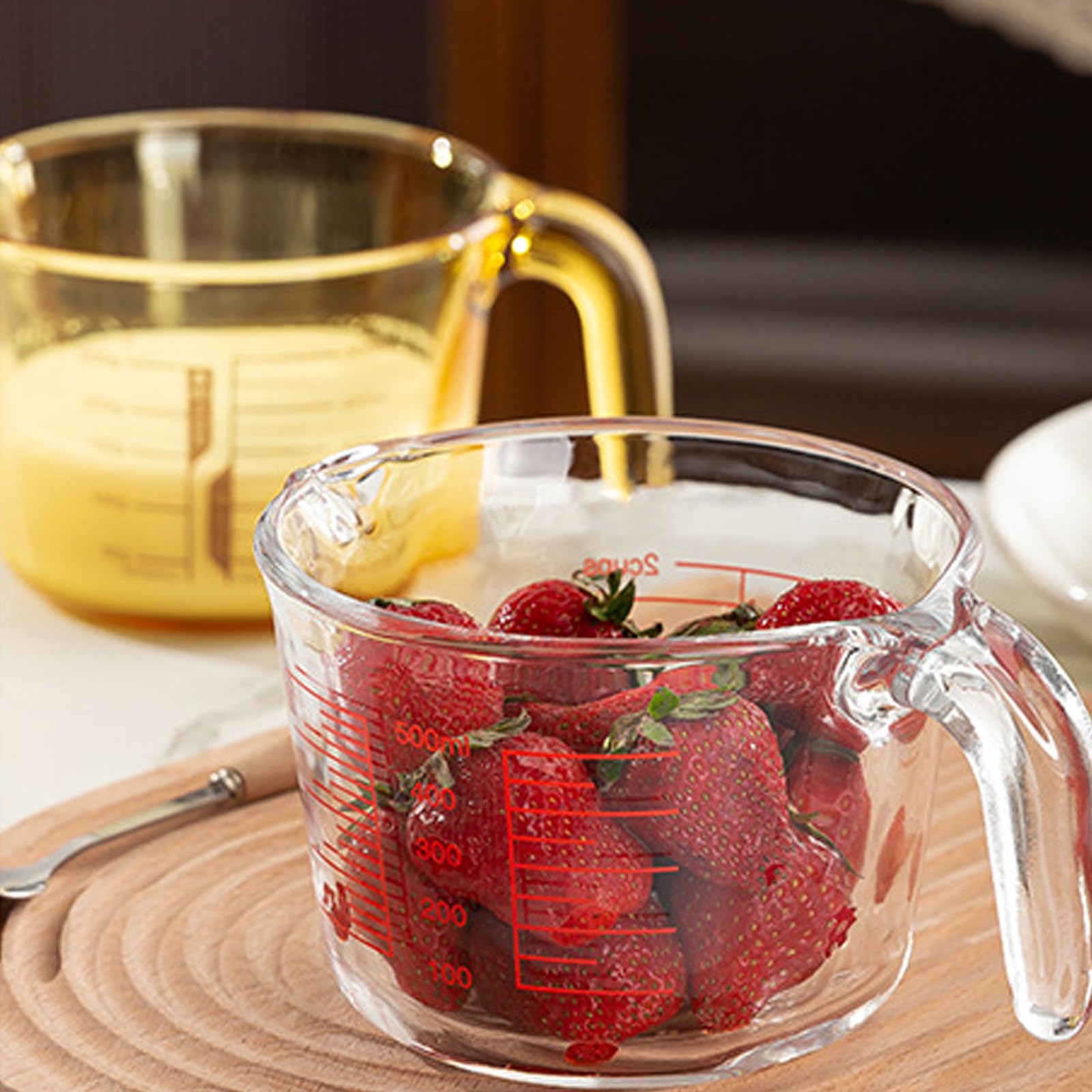 Glas Messbecher Backen und Kochen, klare Messmarkierungen, hohe Temperaturbeständigkeit, Küchenwerkzeug, Küchen Messbecher Backen