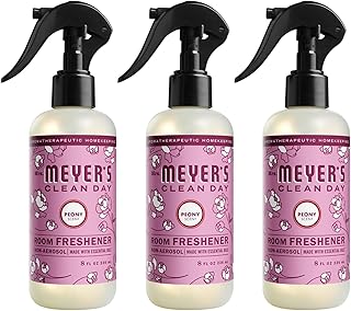 MRS. MEYER'S CLEAN DAY Room and Air Freshener Spray, Non-Aerosol Spray Bottle Infused with Essential Oils, Peony, 8 fl. oz - Pack of 3