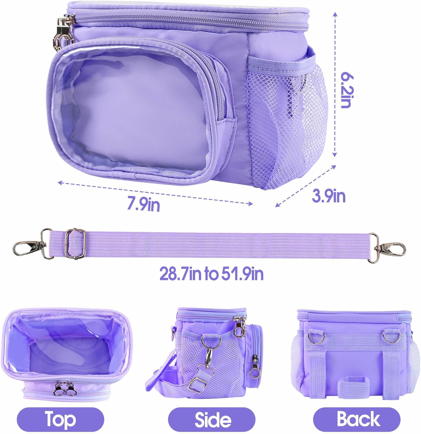 Kids Bike Accessories for Bike Handlebars, Bicycle Basket Front Fit Most Kids Knee Scooter Tricycle Balance Bikes, Bicycle Scooter Bag with Adjustable Shoulder Strap Gifts for Girls