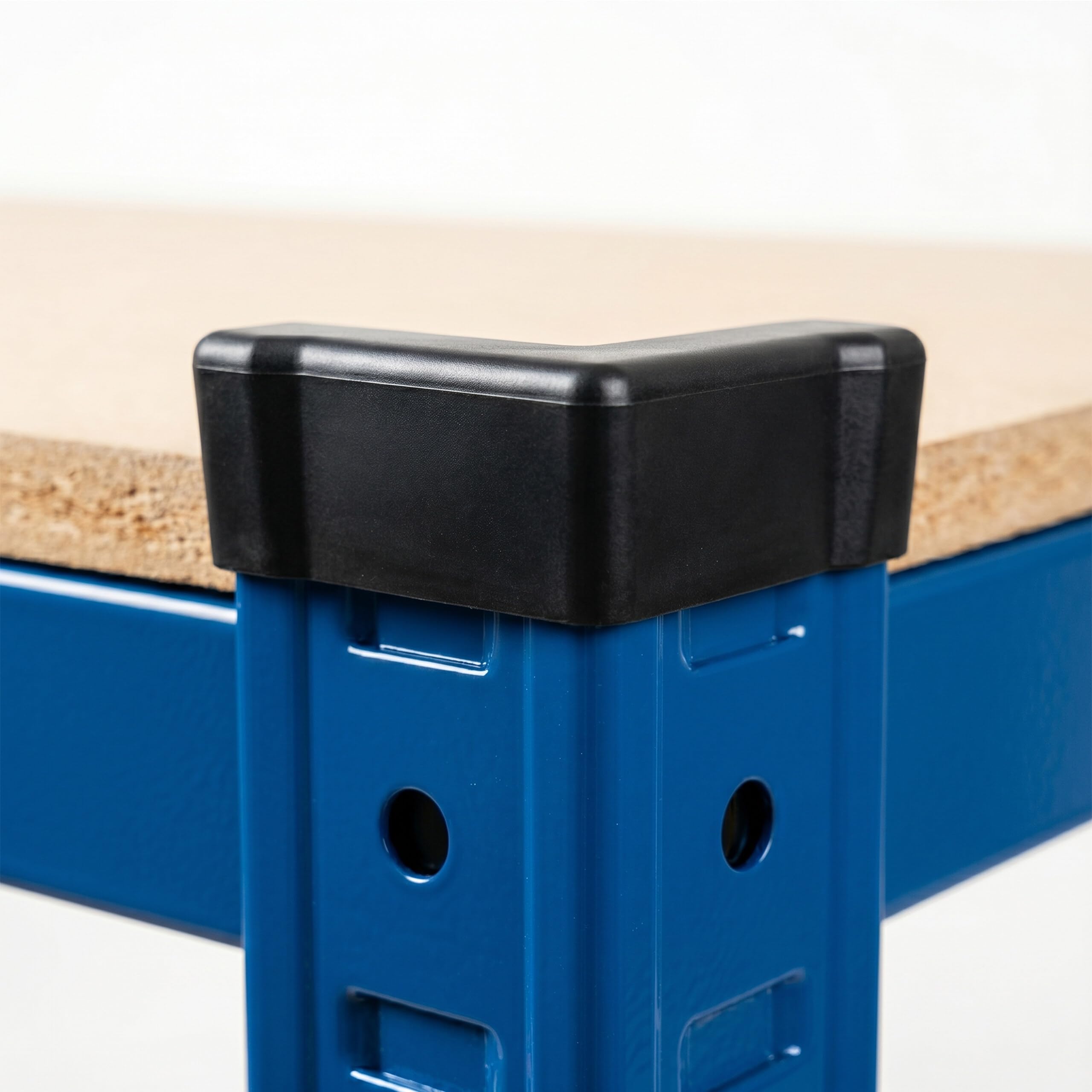 Relaxdays estantería Industrial con Ruedas, 209x90x40 cm, 900 kg, 6 baldas, Acero, Sistema de Montaje, Azul