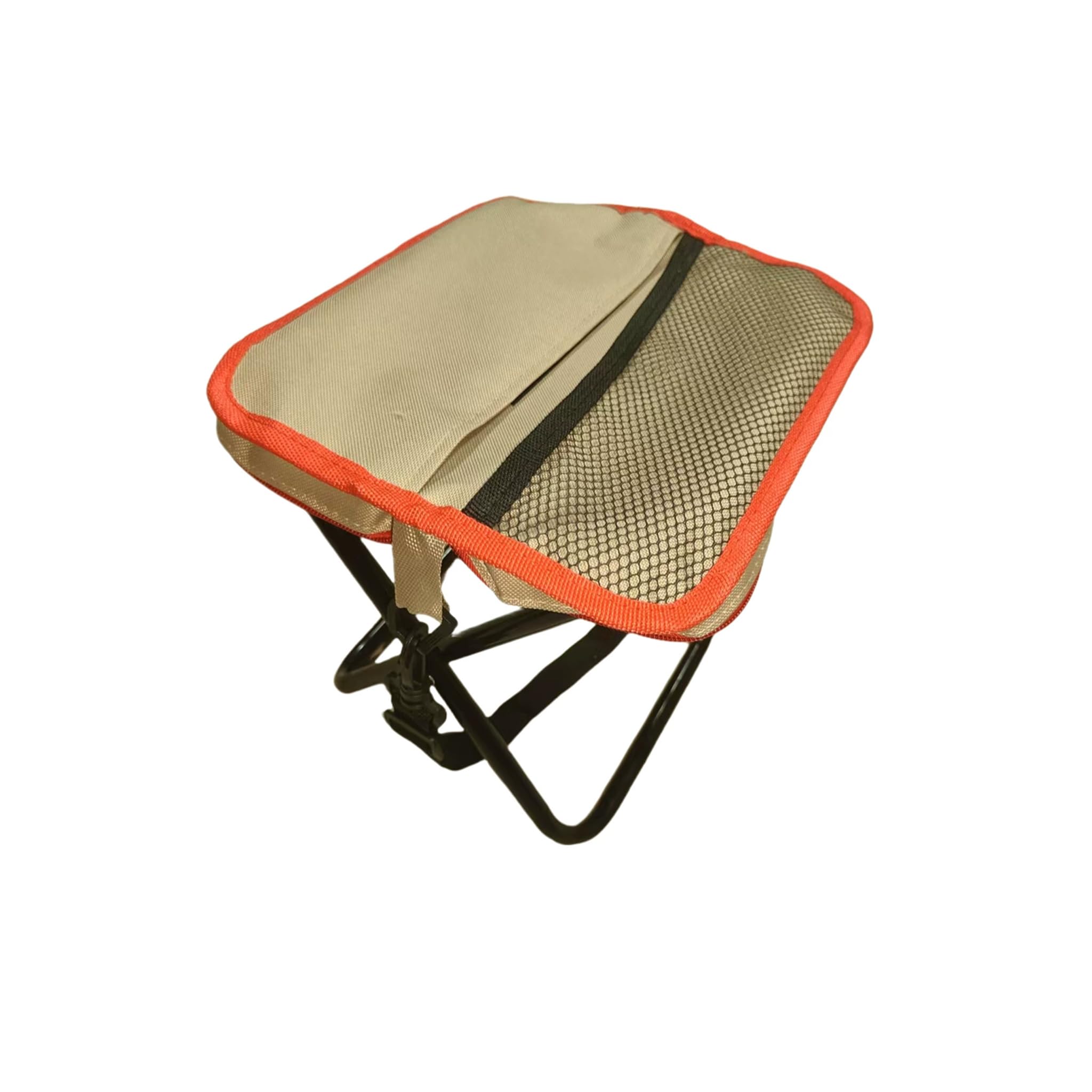 Portable Collapsible Camping Stool, Upgraded Ultralight Folding Chair for Adults, Heavy Duty 250LB Load Capacity, Handbag Pocket Chair for Fishing Hiking Gardening Beach & Outdoor Activities (Red)