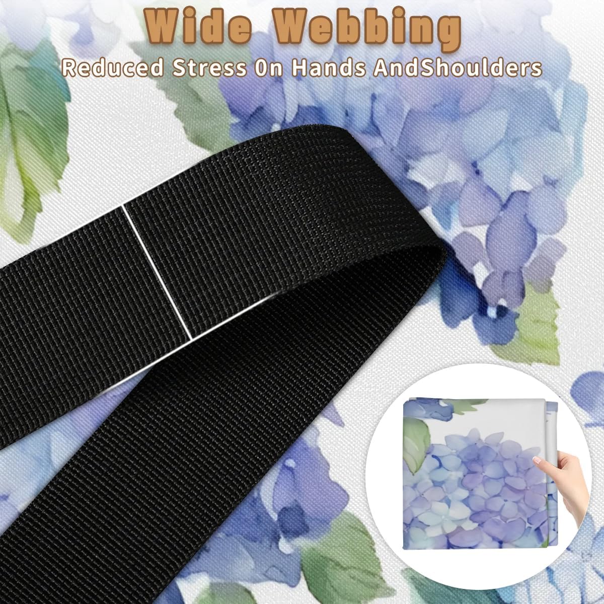 Honeybaby 214L Extra Large Comforter Storage Bag Hydrangea Flowers Butterfly Storage Totes with Lids Waterproof Closet Organizer Folding Blanket Storage Bags for Clothes Bedding Pillows