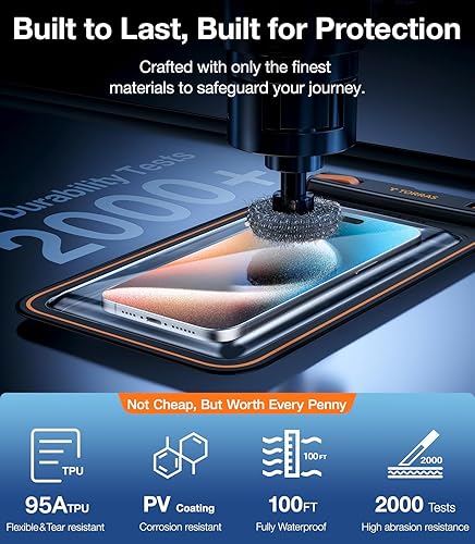 Miniatura 6 de TORRAS IPX8 - Funda impermeable para teléfono flotante, pantalla subacuática táctil, a prueba de agua con cordón para iPhone 16 Pro Max 15 S25,