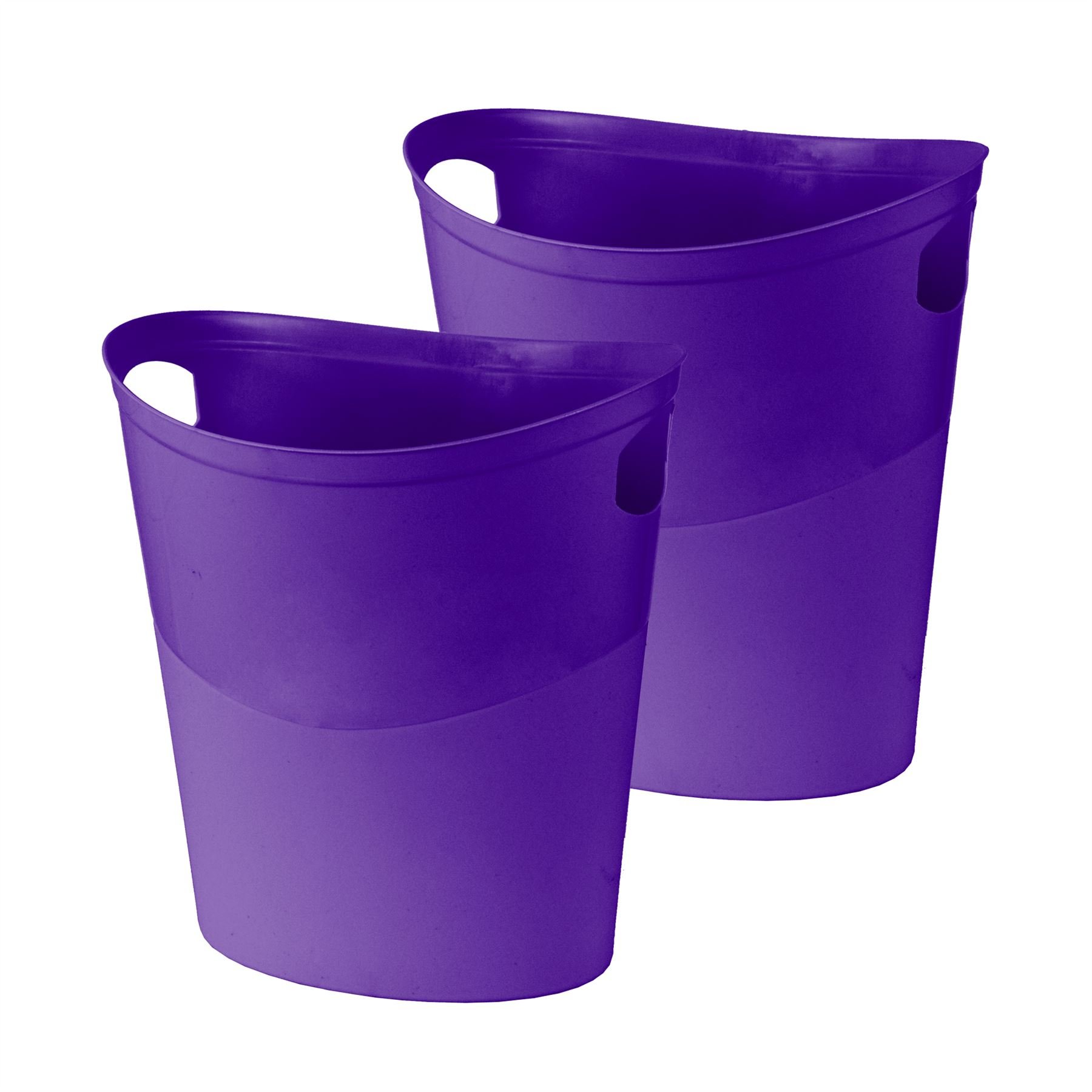 Simpa® 10L 10 Litre Plastic Flexi Storage Bin Home Kitchen Garden Bedroom Toy Camping Portable Storage Container - Made in The UK - Purple - Set of 2