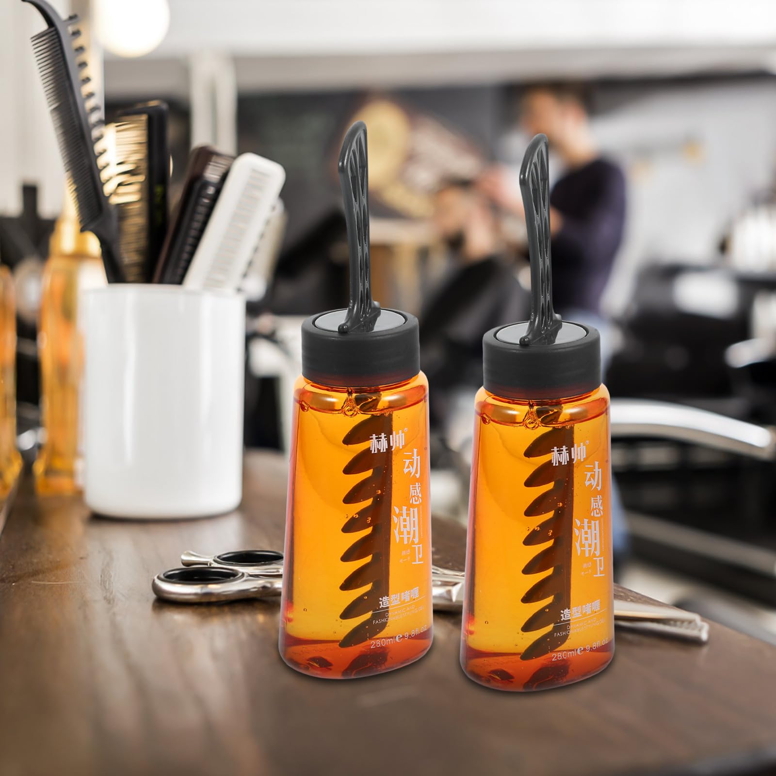 Styling Gel mit Breitem Kunststoffkamm Feuchtigkeitsspendend 2 Stück und Einfach zu Bedienen für Männer für Tägliche Anwendung zu Hause