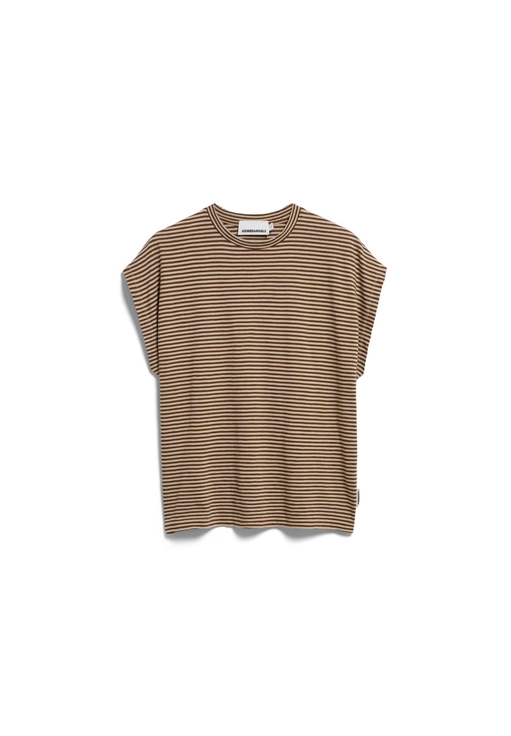 ARMEDANGELS Damen T-Shirt aus Bio-Baumwolle SLUB Jersey Stripe Loose Fit