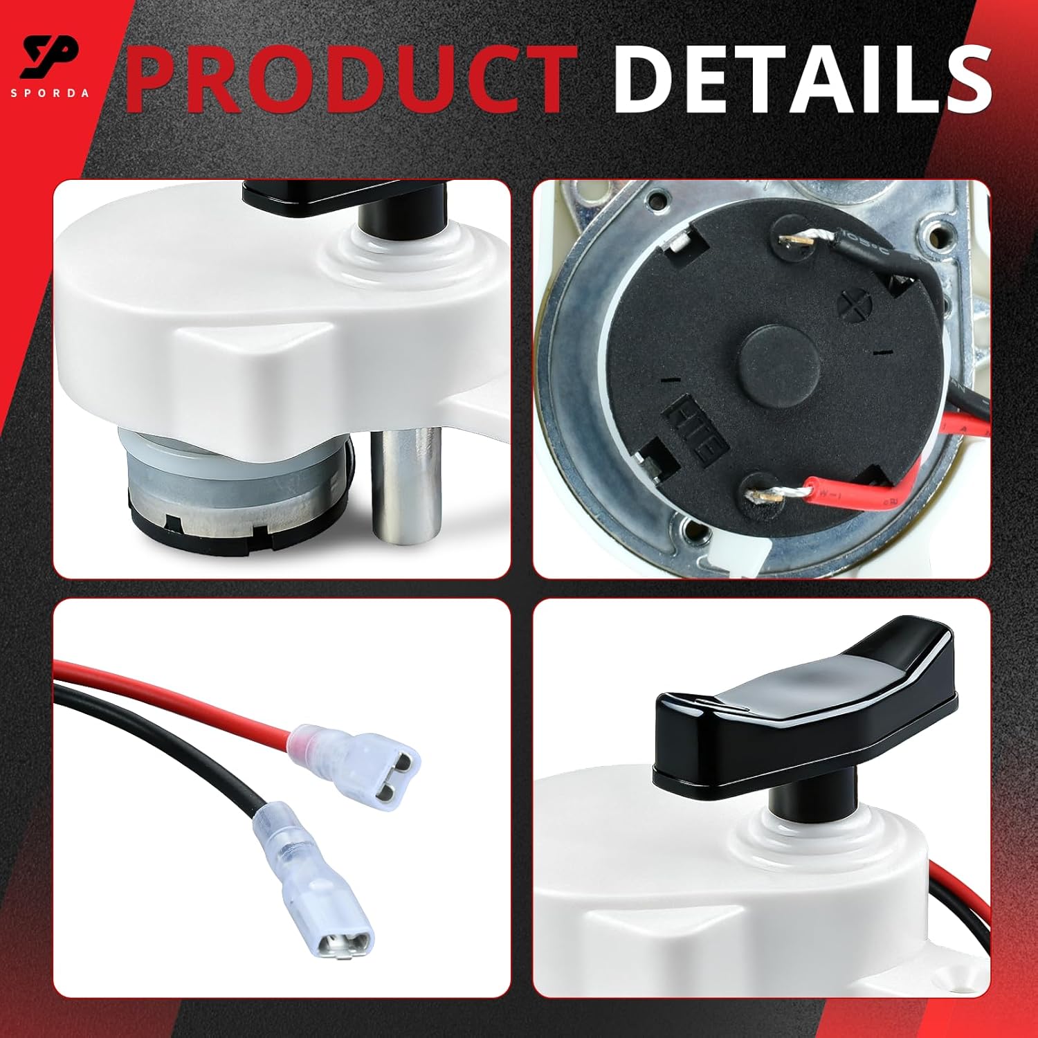 Silent Motor Fixes Stuck RV roof Vents - K6010-81,17RPM Ultra-Quiet Motor