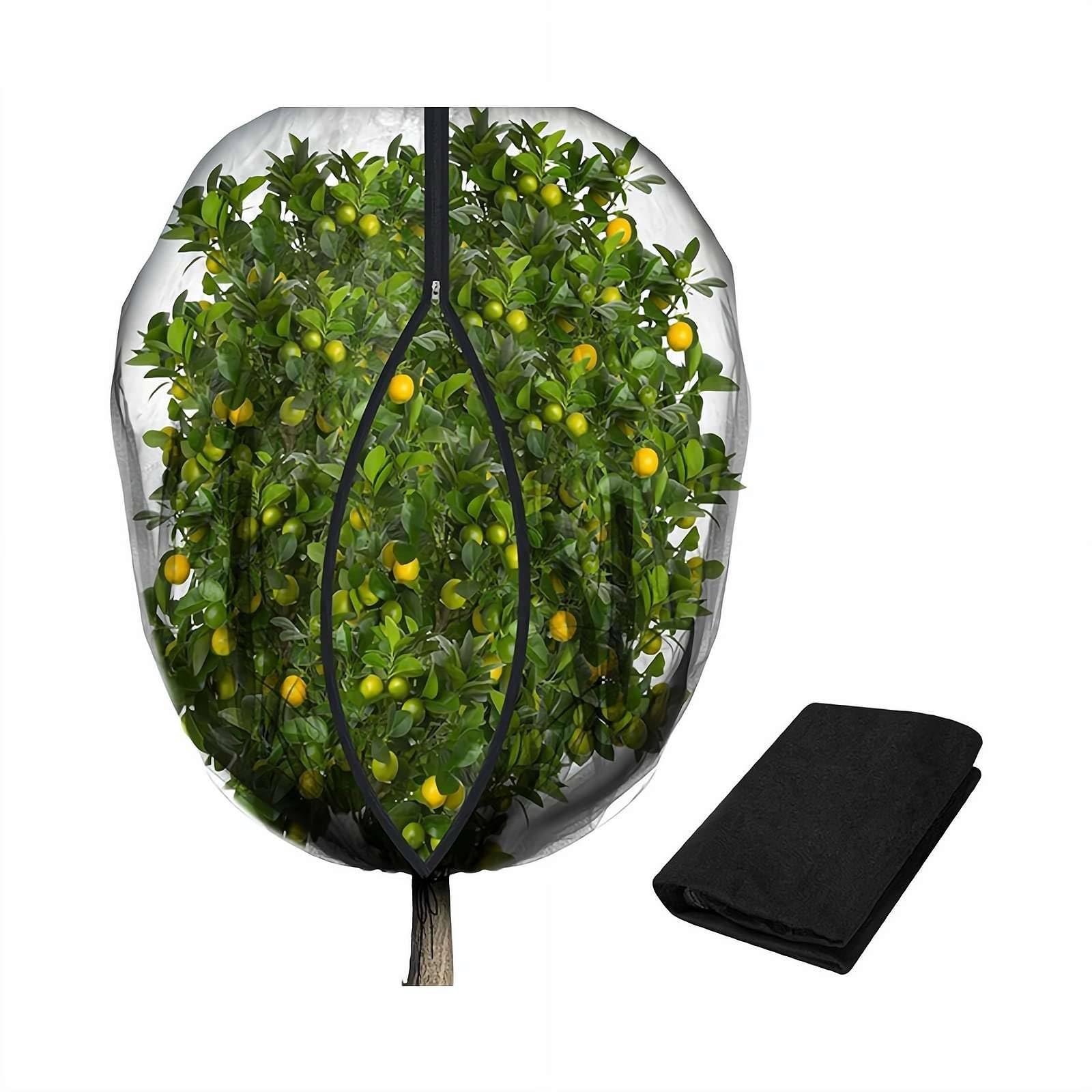 Fruit tree netting - zip fruit tree bag, Stopping Birds and Squirrels from Stealing Harvests, Ideal for Home Gardeners and Orchard Owners (47.2in*55in)