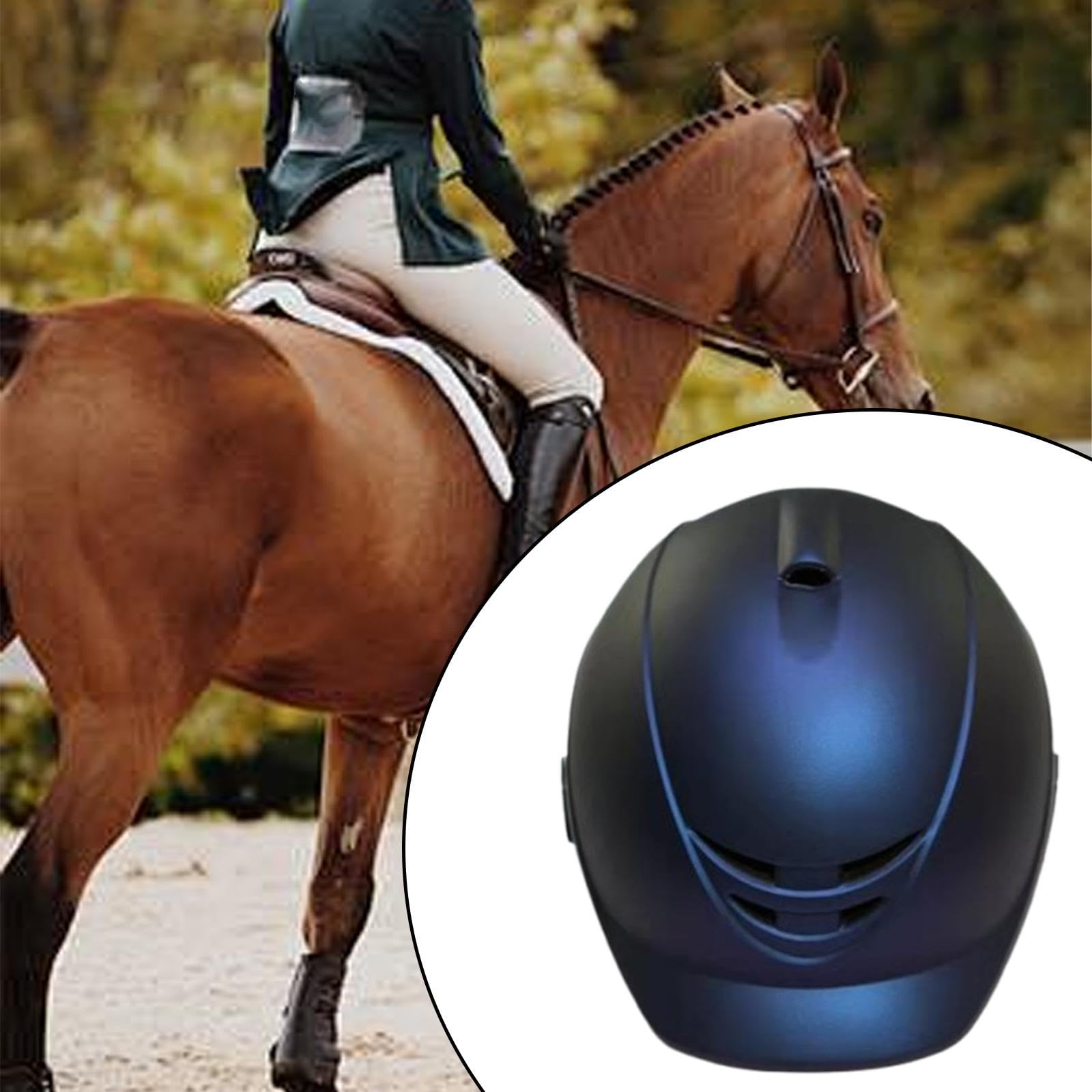 Casco de Equitación Ajustable con Carcasa Resistente, Interior Transpirable, Forro Extraíble, Fácil de Limpiar, Ajuste Cómodo, Adecuado para Montar a